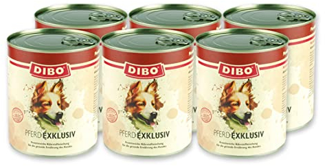 DIBO – EXKLUSIV Pferd, 6 x 800g - Dose aus reinem Muskelfleisch – Single Protein, DIBO-Qualität