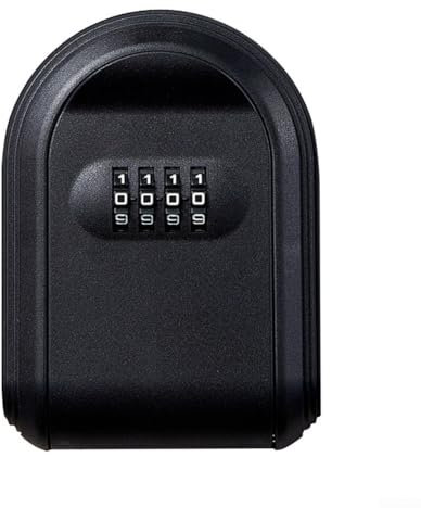 ZYWUOY Scatola con Serratura a Chiave Facile da Usare, per Una conservazione per sicura, Installazione Rapida e Semplice da Montare a Parete (Nero)