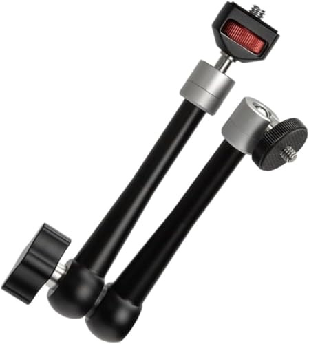 REFLEX CAMERA Brazo mágico articulado de 11 pulgadas, rotación de 360°, soporte para monitor de cámara con tornillo de montaje de 1/4 y 3/8 pulgadas, totalmente ajustable, carga de 2 kg, brazo de