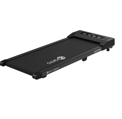TechFit Utrymmesbesparande hopfällbart elektriskt löpband, LED-display, fjärrkontroll, 13 program, ultratunn tjocklek 13 cm, 100 kg, 125 x 52 x 12,5 cm, 99% monterad, för hem och kontor