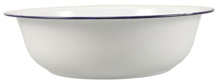 OUNONA Bassin à Linge Émail Pour Trempage Des Lavabo Portable Blanc Pour Lavage De Vêtements Et Bain