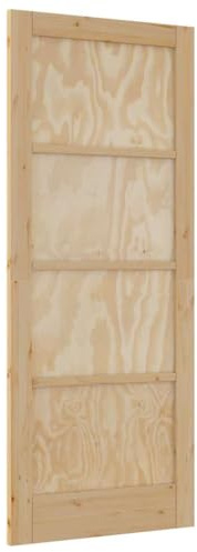 vidaXL Inredningsdörr ORKDAL Brun 83 x 202 cm Plywood, Sovrumsdörr, rektangulär, modern design, hållbart tallträ, DIY-inredning för hemmet