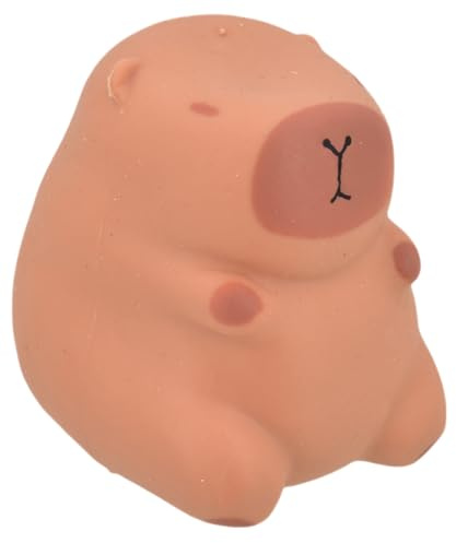 Squishy Stretchy Capybara Sensory Toy for Stress Relief Squeeze Fidget Animal Squishie in Soft Brown Kids Flexible Handheld Anti-Stress Sensory Aid 6 Pack - Electoys