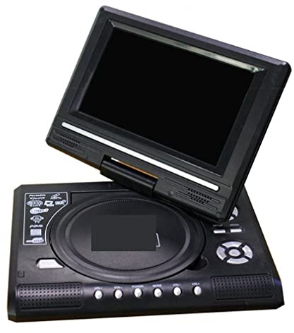 Bärbar DVD-spelare, 7,8 tums TV Hemma Bil DVD-spelare Bärbar HD VCD CD MP3 HD DVD-spelare USB RCA Bärbar kabelspel 16:9 Rotera LCD
