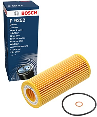 Bosch P9252 Car Oil Filter - Separates Soot and Metal Particles from Engine Oil - Provides Reliable Engine Lubrication