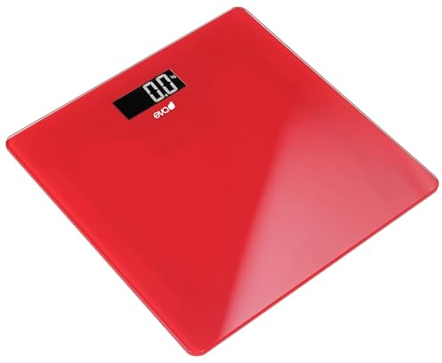Bilancia pesapersone digitale - Capacità 180kg con precisione 50g - Vetro rosso