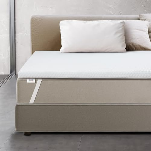 The White Stone Topper Memory Foam Matrimoniale Ventilato | Correttore Materasso 6 cm | Imbottitura Coprimaterasso con Rivestimento Sfoderabile | Antibatterico e Antimicotico | 160 x 190