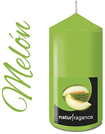 Flower - Velón Perfumado Aroma Melón | Aroma Natural y Duradero | Uso Interior y Exterior | Hecho con Ingredientes Naturales | Tamaño Mediano, Multicolor
