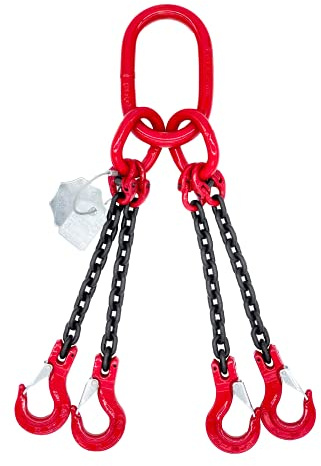 Dolezych Elingue chaîne à 4 brins avec Crochets à linguete, Longueur = 1 m