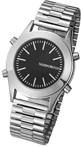Reloj Parlante en Español para Invidentes o Personas Mayores Negro Dial