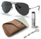 Ray-Ban RB3025 TOTAL BLACK AVIATOR Polarisiert | BRILLENSET | Exklusiv-Etui und Care-Kit | Black/Black Polarized