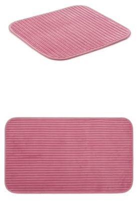 Gözze Badteppich Berlin 2er Set, 50x45 cm + 60x100 cm, Farbe: Altrosa