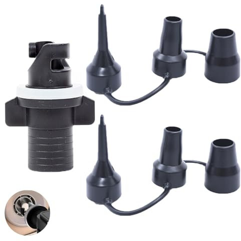 UtySty 3 Pack Electric Air Pump Nozzles Replacement with Inflatable Boat Air Valve Adapter for Quick-Fill Air Pump Portable Inflator Deflator Queen Air Mattress Bed Inflatable Kayak Pool Floats Tubes