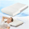 Orthopädisches Kopfkissen Memory Schaum Kissen Nackenstützkissen mittelfest & weich, Doppelseitiges Ergonomisches NackenKissen mit abnehmbarem Bezug Öko-Tex Zertifiziert Grau&Weiß 70x42x10 cm