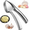 Premium Stainless‑Steel Garlic Press – Heavy‑Duty, No‑Peel Crusher with Ergonomic Handle, Built‑in Peeler & Easy Clean, Dishwasher Safe (Silver-Stainless Steel)