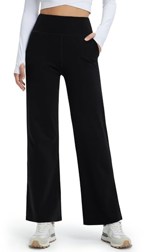 Libin Pantalones Térmicos Mujer Yoga Jogging Deportivos | Alto Talle Forrado Con Polar Con Bolsillos Recto Cálido Para Deporte Business Entrenamiento Y Carrera