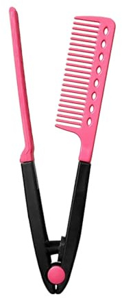 Pettine lisciante per capelli – Pettine dritto a forma di V in PVC, versatile raddrizzatore per barba da uomo, spazzola portatile da parrucchiere | Forniture per stiratura a casa per pendolarismo