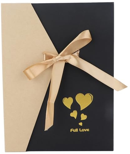 HOSEONFN for High Grade Vintage Cardboard Scrapbook Journal, Photo Album with Refillable Pages, Embossed Cover, Large Capacity for Memories Preservation (full of love)