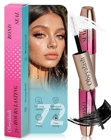 Obeyalash Colle a Faux Cils - Faux Cils Colle Longue Tenue Lash Glue Bond and Seal Strong Hold 72h+ Eyelash Glue Waterproof DIY at Home