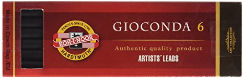 KOH-I-NOOR Weiche Kunstkohle-Set, 6 Stück, Schwarz