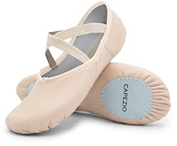 Capezio Women's Leather Juliet Ballet Shoe, Light Pink, 8.5 Wide