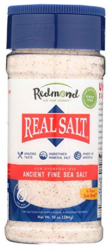 REDMOND Real Salt FINE Salz, 283g Salzstreuer - natürliches Speisesalz mit mittelgroßer Körnung aus einem alten Ur-Meer in Utah, reich an Mineralien