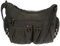 Christian Wippermann Umhängetasche Damen Stoff - Canvas Schultertasche 31x24x11 cm - Verstellbarer Trageriemen 80-140 cm - Viele Reißverschlussfächer - Perfekt für Arbeit & Freizeit Dunkelgrau