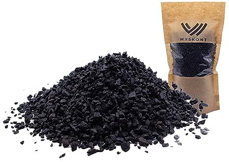WYSKONT Ghiaia per acquario, colore nero, 2 kg, 3 – 5 mm, ghiaia per acquario, decorazione per acquario, fondo per acquario, sabbia di quarzo, decorazione per acquario