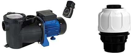 T.I.P. Poolpumpe Filterpumpe Umwälzpumpe SPP 400 FT mit Timer und Vorfilter 30443 & Schlauchanschluss Klemmverschraubung 30966