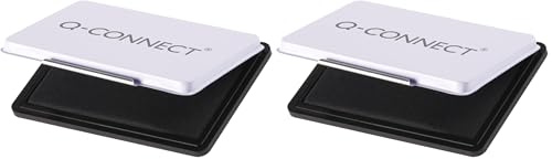Q-Connect Large Stamp Pad Black KF15440 (Pack of 2)