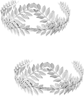 FRCOLOR 2st Leaf För Brud Och Brudtärna Elegant Håraccessoar För Bröllop Festivaler Och Cosplay Vacker Silverfärgad Bladkrans Med Hög Kvalitet Och Stil