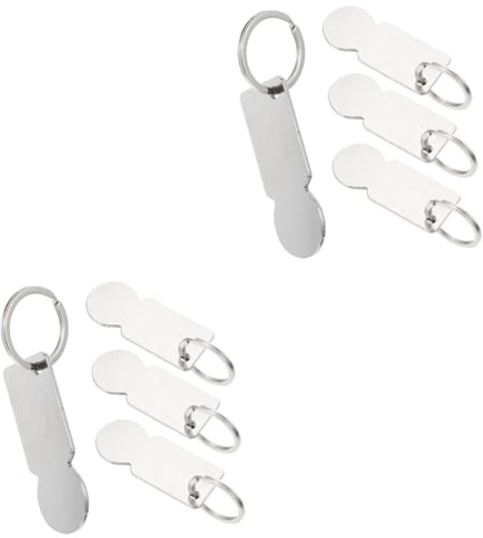 SEWACC 8piezas Llaveros De Monedas Para Carro De Compras Tokens De Carrito De Compra Prácticos y Elegantes Para Supermercados y Uso Diario