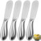ZDL Couteau à Beurre,4pcs Couteau à Crème, Couteau à Tartiner à Beurre,Couteau à CrèMe En Acier Inoxydable,Épandeur Fromage Acier Inoxydable,Tartineurs Acier Inoxydable,pour Couper Tartiner Beurre