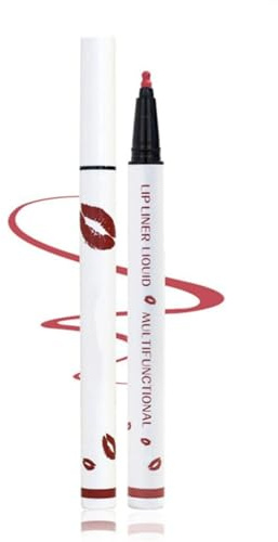 Coolstory Longwear Liquid Lip Liner, 2-in-1 Waterproof Longwear Liquid Lip Liner, Liquid Lip Liner Pen, Matte Lip Stain Marker, Quick-Drying Long-Lasting Matte Liquid Lipstick (05 NUDE)