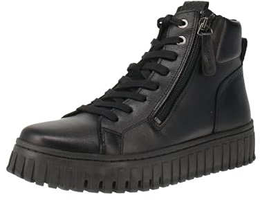 Tamaris Bottines plates en dentelle pour femme 1-25206-43, Cuir noir, 37 EU
