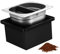 PRETYZOOM Box Für Kaffeesatz Kaffeemehl Dump Kaffee Mülleimer Kaffeesatz Behälter Espresso Mülleimer Für Gemahlenen Kaffee Espresso Klopfhalter Kaffee Mülleimer Edelstahl Schwarz