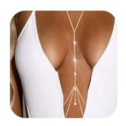 Body Chain for Women Layered Crystal Rhinestone Bra Chain Boho Sexy Bikini Waist Chains for Beach Body Jewelry Gifts for Women