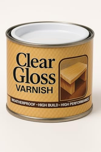 Clear Gloss Varnish 180ml – High Shine Protective Finish Paint for Wood Crafts & Furniture | Quick Drying, Durable Top Coat | Transparent Gloss Sealant for Indoor Outdoor Paint | Smooth Clear Finish