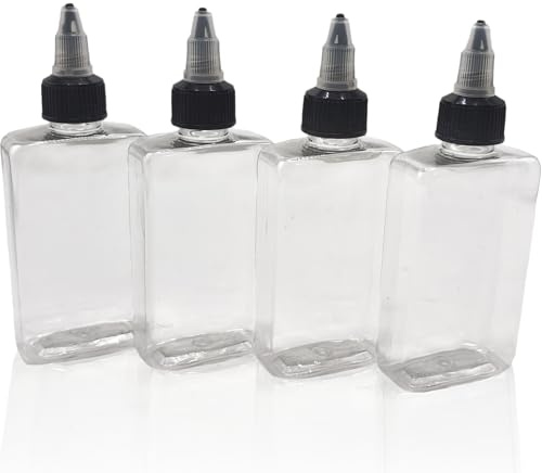 4Pcs Small Oil Dispenser Bottle for Camping Syrup Bottle Oil and Vinegar Dispenser Set Liquid Condiment Container Dispensing Bottles Cooking Oil Dispenser Bottle for Vinegar Soy Syrup Ketchup Etc