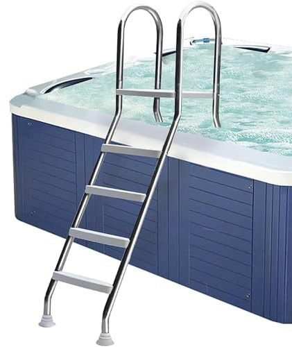 Échelle de piscine hors sol robuste avec pédales antidérapantes, facile à monter et à monter, idéale pour le jardin et les piscines de voyage