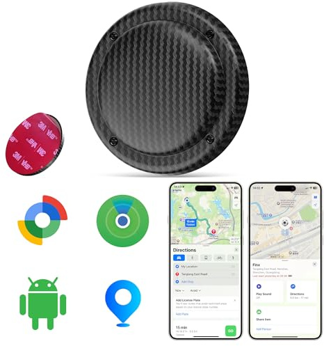 MiLi 3M Adhesive Tracker, Smart Bluetooth-Spårare för iOS och Android, Fungerar med Apple Hitta eller Google Find Hub min enhet, Föremålssökare för cykel, elsparkcykel, skidor, snowboard, verktyg