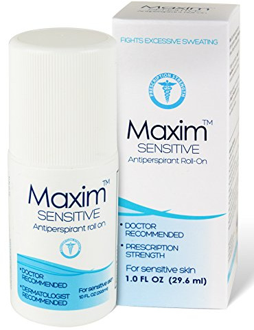 Maxim Sensitive Clinical Strength Antiperspirant Men, Unscented Strong Deodorant for Women, Effective Clinical Antiperspirant for Sweat & Odor, Maxim Antiperspirant Roll-On, 1 Pack, 1 Fl Oz, Sensitive