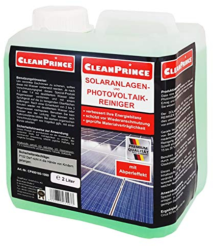 2 Liter Solaranlagenreiniger Solar Reiniger Solaranlage Photovoltaikreiniger Anlage Reinigungsmittel in 1 Liter Flasche