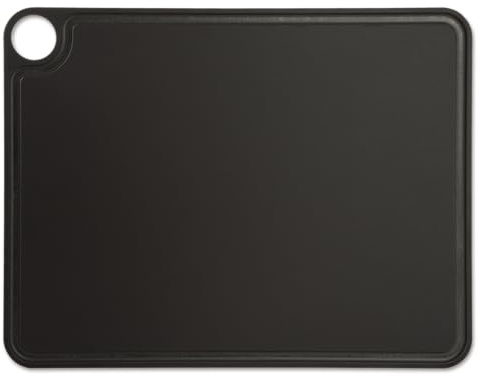 Arcos Planche à Découper Antibactérienne - Cuisine, Résistante au Lave-Vaisselle, Protège Couteaux, Fibre de Cellulose et Résine, 43x33 cm, Noir, Écologique et Durable