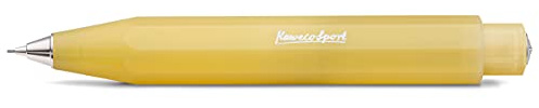 Kaweco FROSTED SPORT Druckbleistift Sweet Banana 0.7 mm HB I Mechanischer Bleistift aus hochwertigem Kunststoff in Trendigem Design I Druck-Bleistift nachfüllbar in Gelb I Druckminenbleistift 10,5 cm