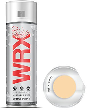 WRX Spray Paint Quality Brilliant Colours Perfect Finish All Purpose Interior Exterior Art Crafts Auto Home Furniture Garden (Creme)