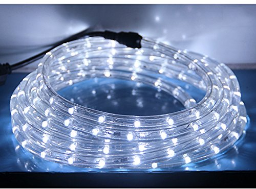 Cecaylie 50M Luce a corda bianca fredda per esterni e interni, Tubo Luminoso a LED con timer e 8 modalità, luci fiabesche per decorazione natalizia di matrimonio in giardino, 1200 LED