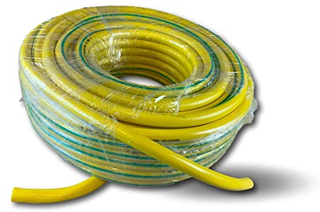 Tuyau d'arrosage D 19mm Lg 50m | Souple et résistant 4 couches (3 PVC + 1 fibre textile) | 250g / m | résiste UV température (-20 + 30° C) | Jardin bateau terrasse | Kibros JTUYJ1950