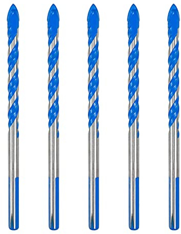 Rannb 5pcs Masonry Drill Bit 15/64 Drilling Dia Carbide Drill Bit for Glass, Tile and Ceramic