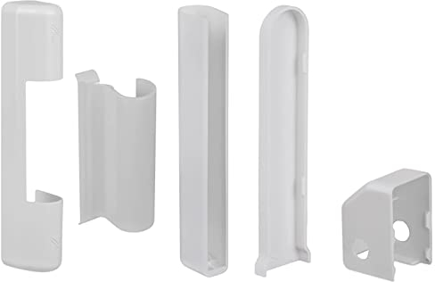 1 pièce Roto NT Lot de 4 capuchons de protection pour fenêtre et porte en plastique PVC Blanc – Capuchons uniquement pour ferrures NT Convient pour masquer les battants et protéger contre la saleté